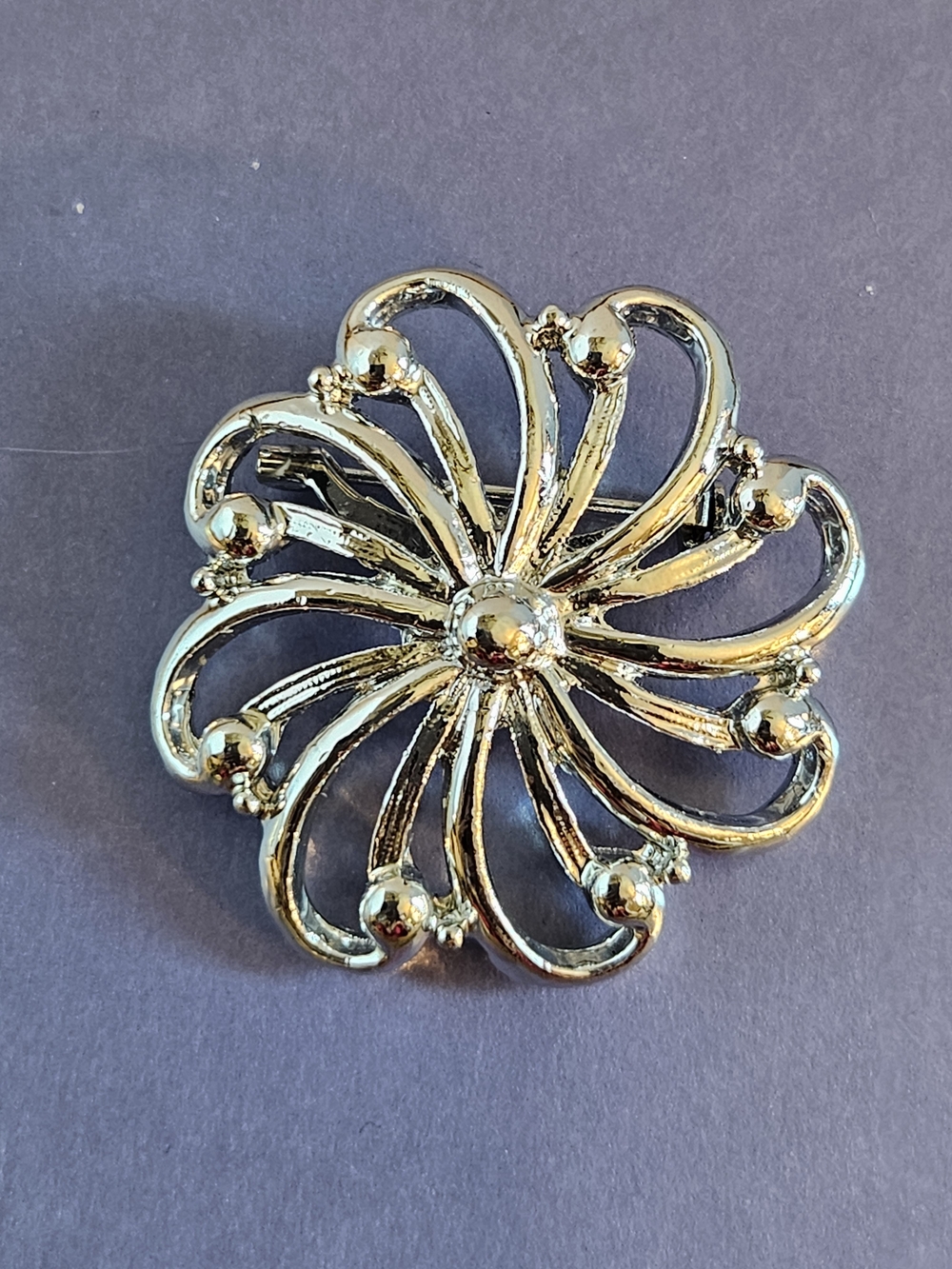 Vintage Gerrys Signed Silver Floral Swirl Brooch - Elegant Womens Jewelry